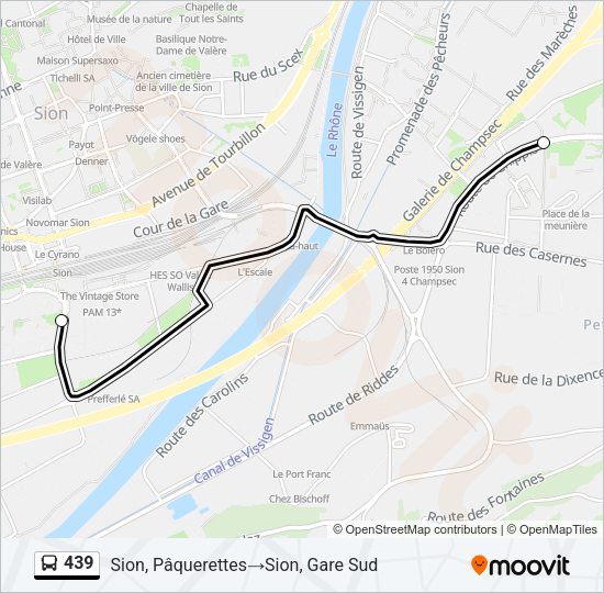 439 Bus Line Map