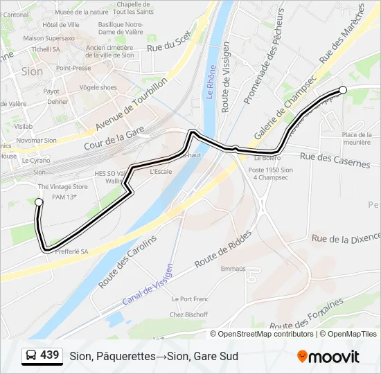 439 Bus Line Map