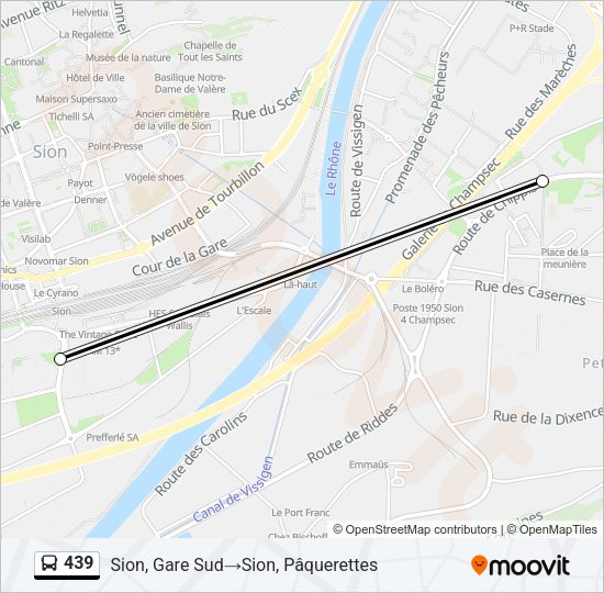 439 Bus Line Map