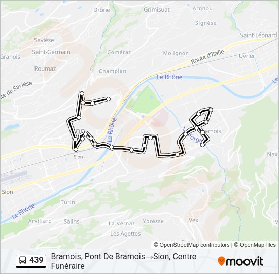 439 Bus Line Map