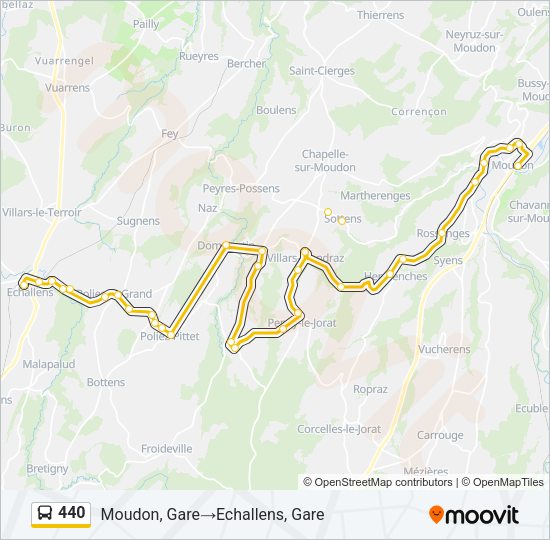 440 Bus Line Map