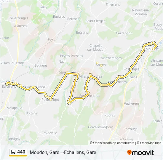 440 Bus Line Map