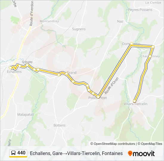 440 Bus Line Map