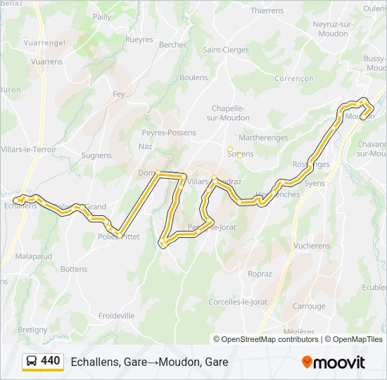 440 Bus Line Map