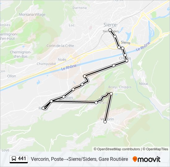 441 bus Line Map