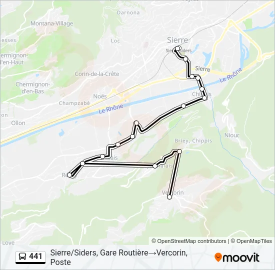 441 Bus Line Map
