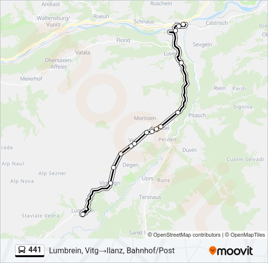 441 Bus Line Map