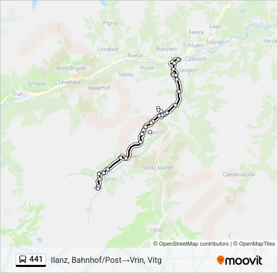 441 Bus Line Map
