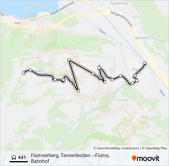 441 Bus Line Map