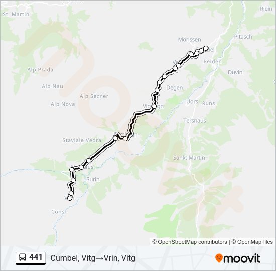 441 Bus Line Map