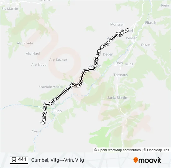 441 Bus Line Map