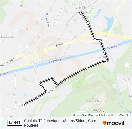 441 Bus Line Map