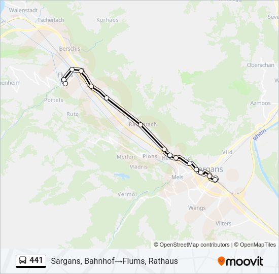 441 Bus Line Map
