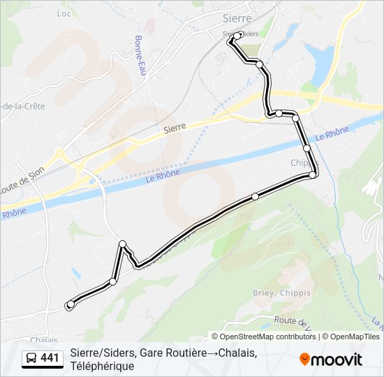 441 Bus Line Map