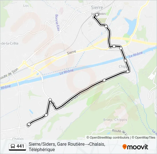 441 Bus Line Map