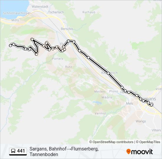 441 Bus Line Map