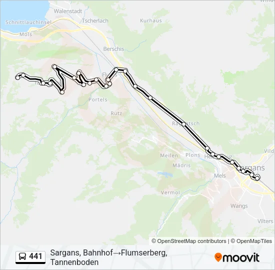 441 Bus Line Map