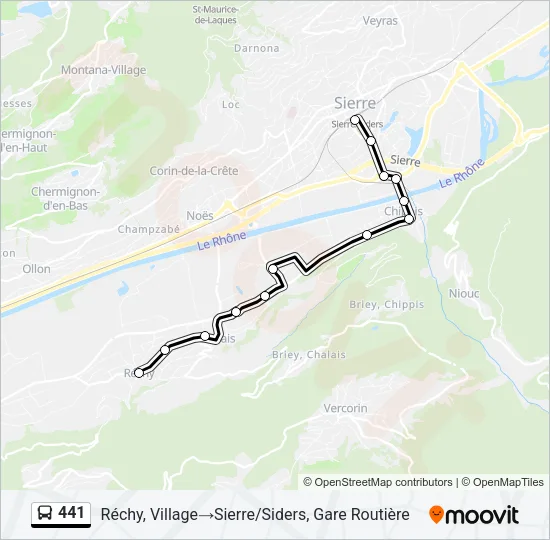 441 Bus Line Map