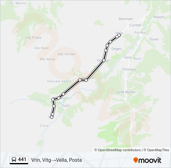 441 Bus Line Map