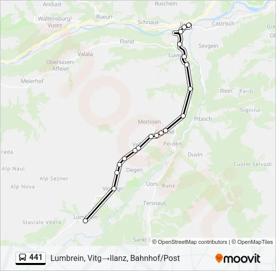 441 Bus Line Map