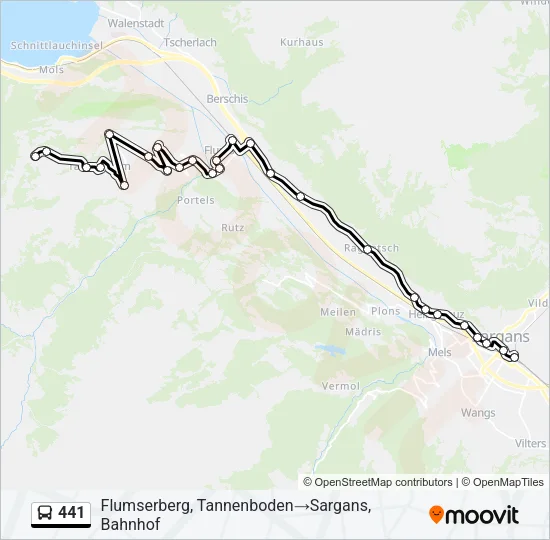 441 Bus Line Map