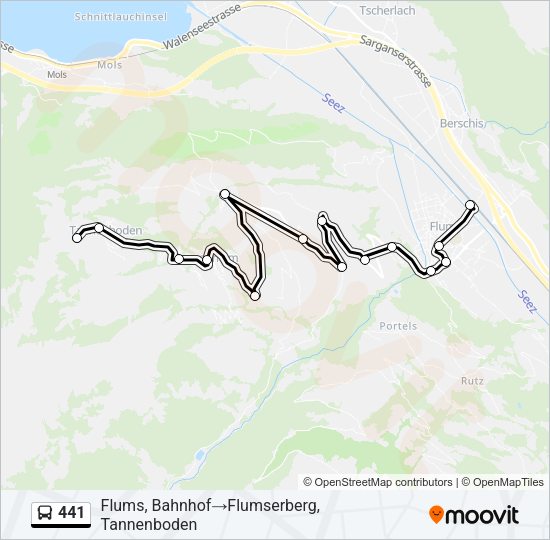 441 Bus Line Map