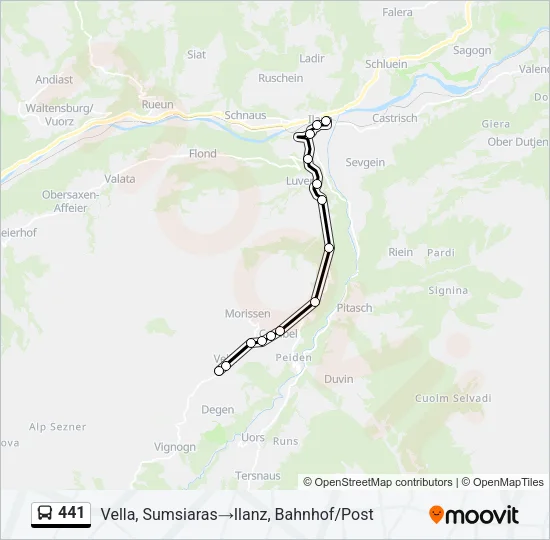 441 Bus Line Map