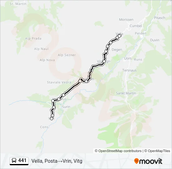 441 Bus Line Map