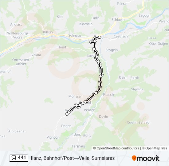 441 Bus Line Map