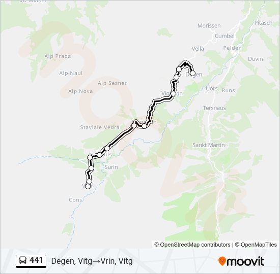 441 Bus Line Map
