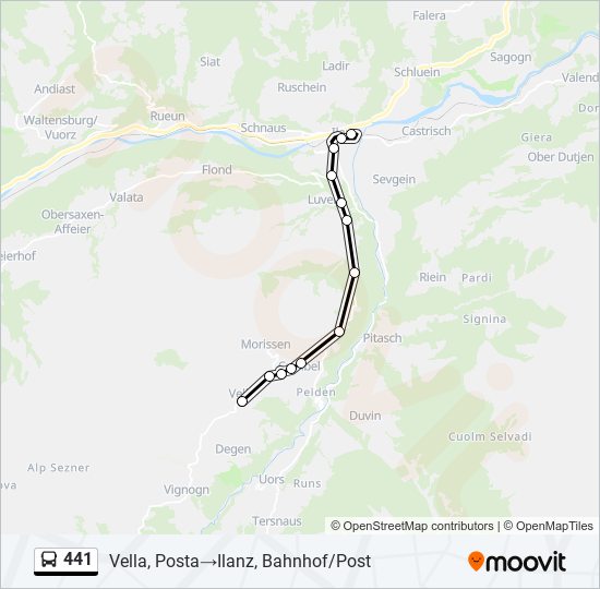 441 bus Line Map