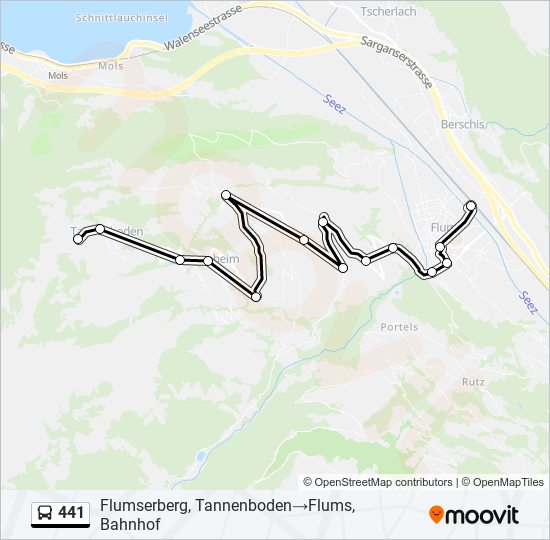 441 bus Line Map