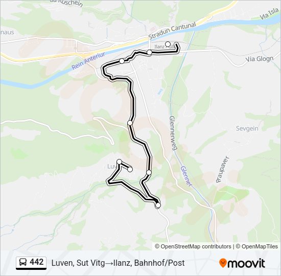 442 Bus Line Map