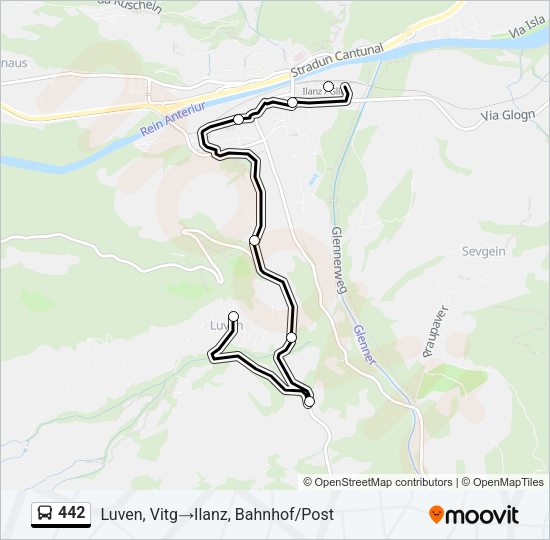 442 Bus Line Map