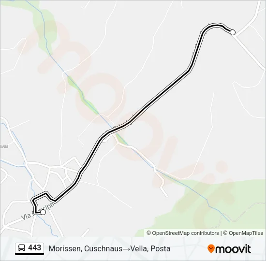443 Bus Line Map