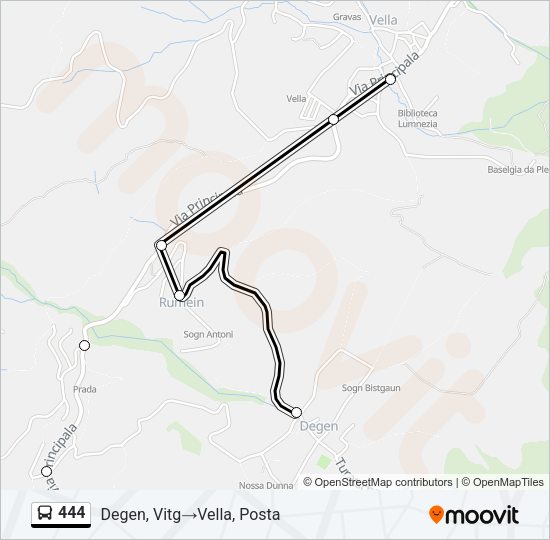 444 Bus Line Map