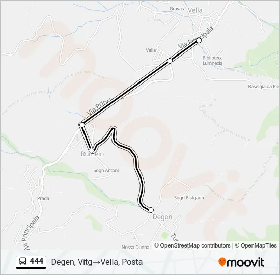 444 Bus Line Map