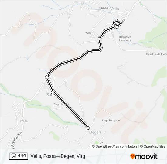 444 Bus Line Map