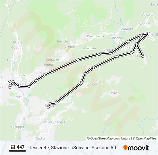447 Bus Line Map
