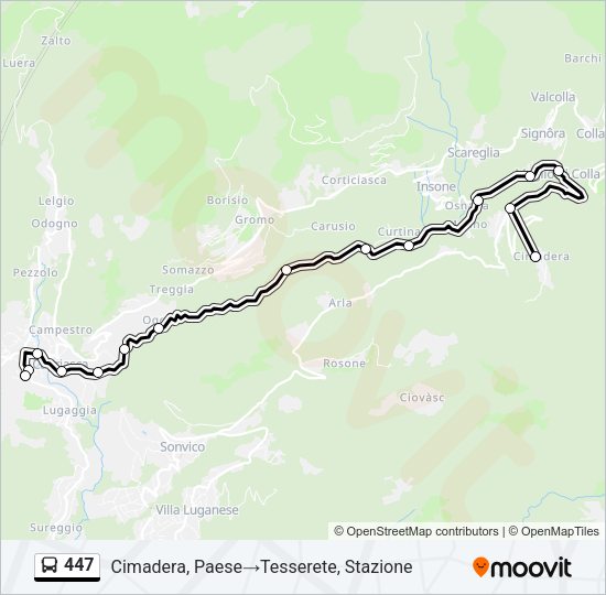 447 Bus Line Map