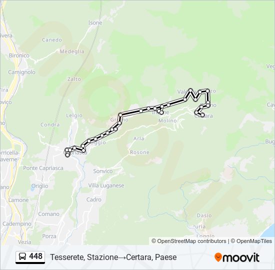 448 bus Line Map