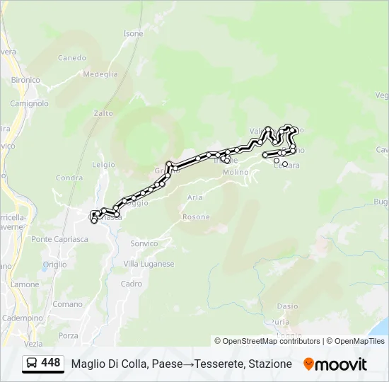 448 Bus Line Map