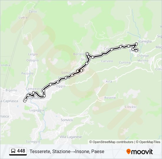 448 Bus Line Map