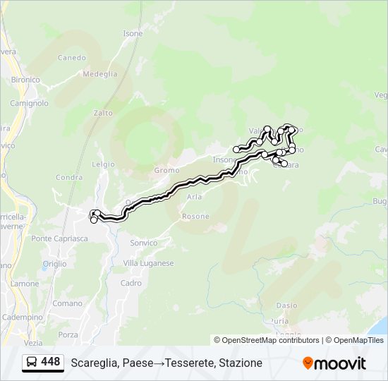 448 Bus Line Map