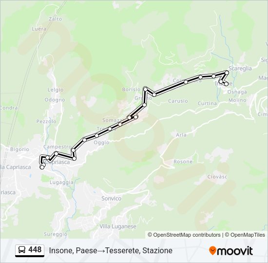 448 Bus Line Map