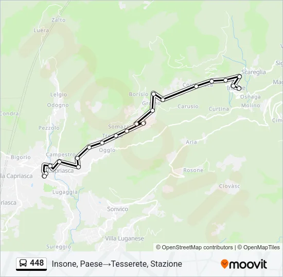 448 Bus Line Map