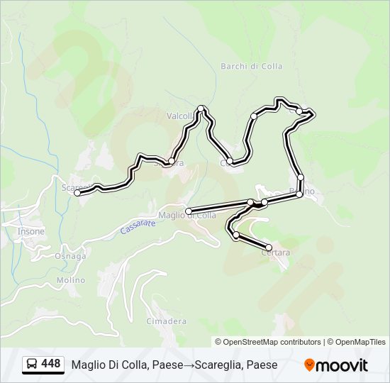 448 Bus Line Map
