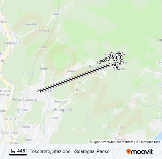 448 Bus Line Map