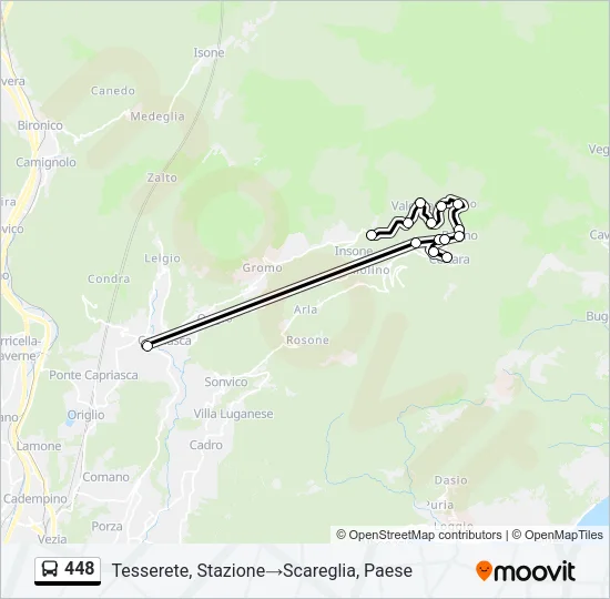 448 Bus Line Map