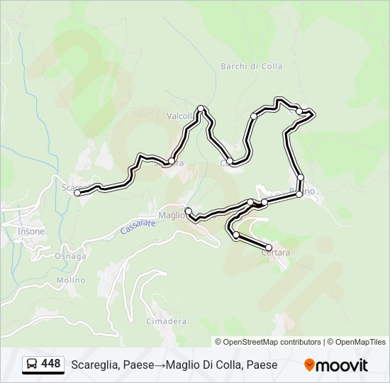 448 Bus Line Map